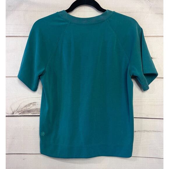 Athleta Green Athletic Top Size XXS Soft Short Sleeve Comfy Easy! - Picture 2 of 5
